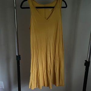 Yellow sleeveless dress